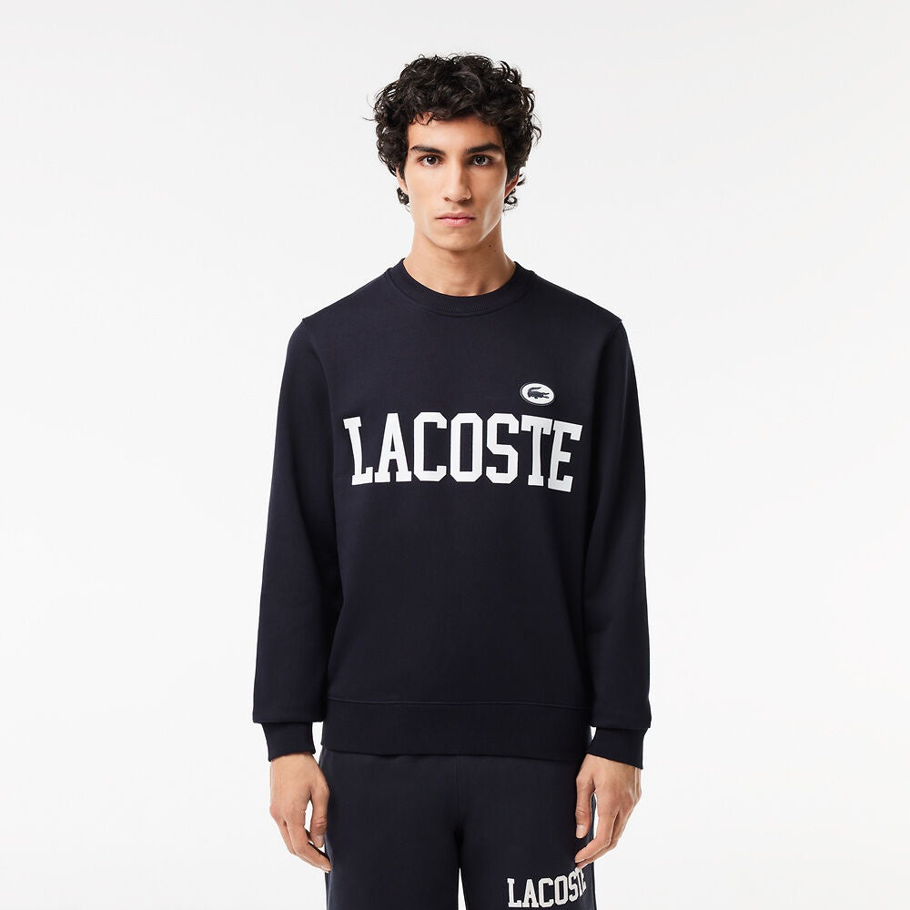 LCA-Y20 (Lacoste french iconics nb flocked fleece jogger sweatshirt navy) 1124913043