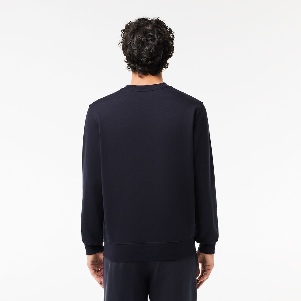 LCA-Y20 (Lacoste french iconics nb flocked fleece jogger sweatshirt navy) 1124913043