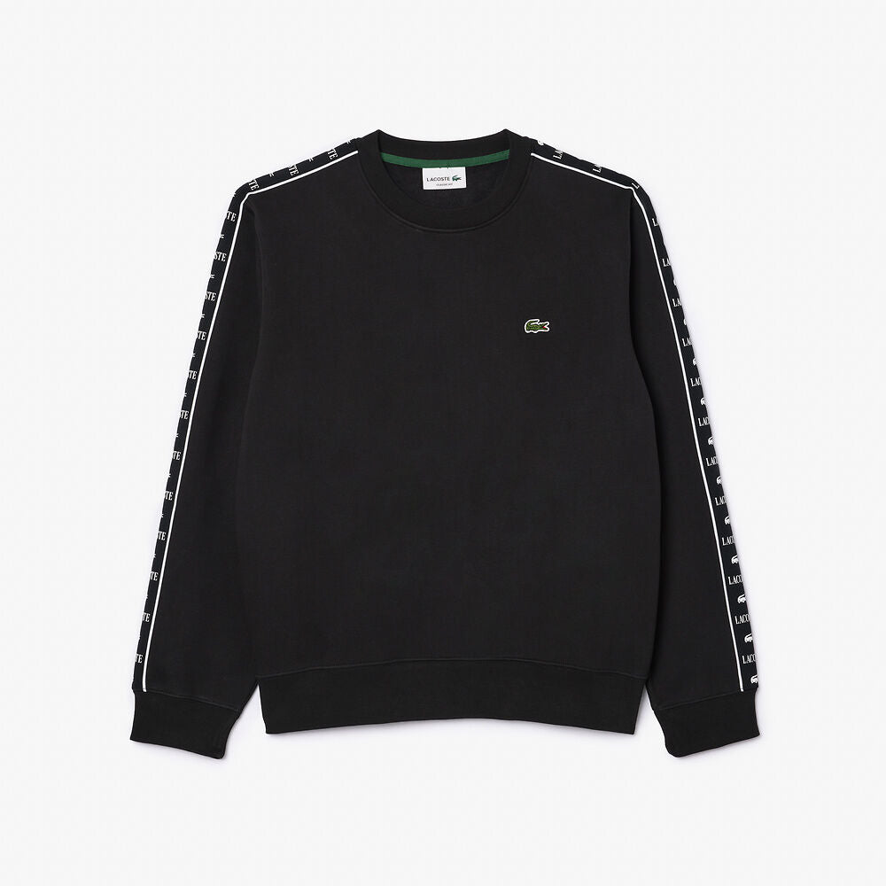 LCA-A21 (Lacoste logo stripe jogger sweatshirt black) 1124910870