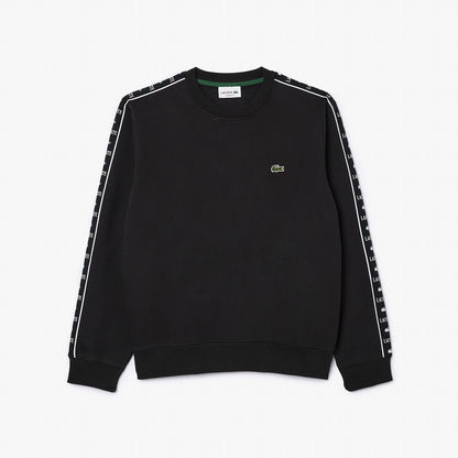 LCA-A21 (Lacoste logo stripe jogger sweatshirt black) 1124910870