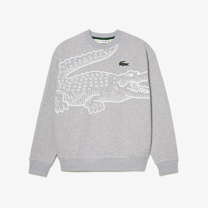 LCA-L18 (Lacoste loose fit croc print sweatshirt silver chine) 1123912391