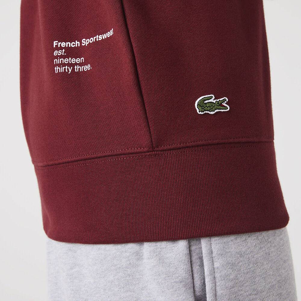 LCA-N15 (Lacoste soft branding hoodie cranberry) 223910870 LACOSTE