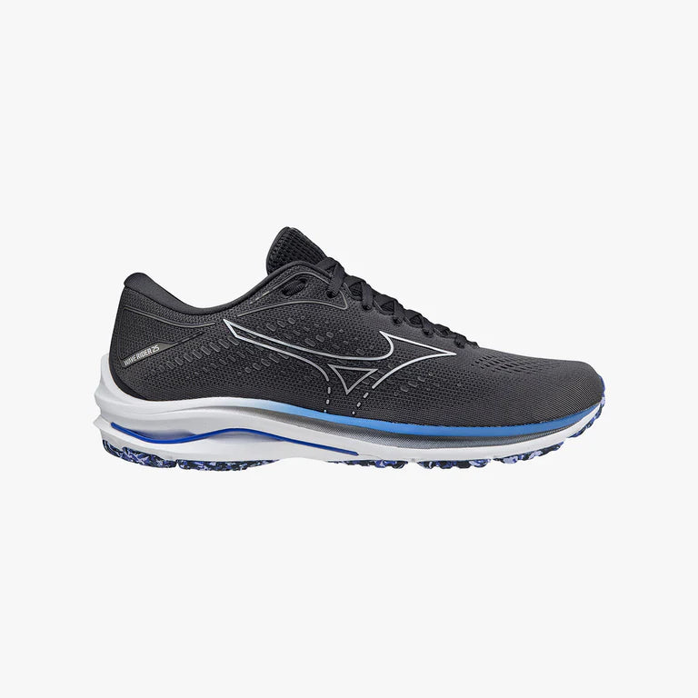 M-F (Mizuno wave rider 25 obsidian/violet blue) 82396500 MIZUNO