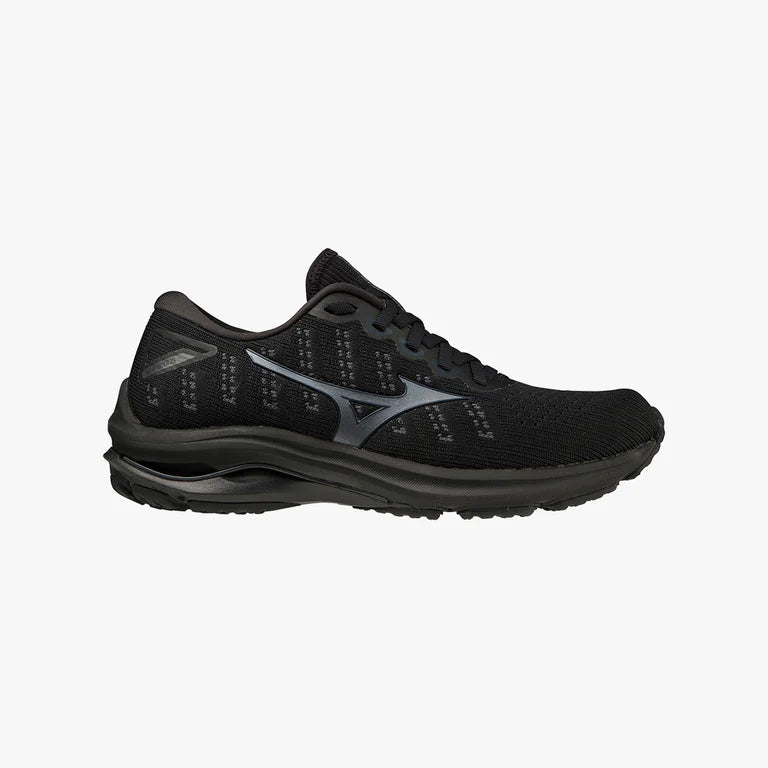 M-M (Mizuno wave rider 25 wide knit black/ebony) 82396500 MIZUNO