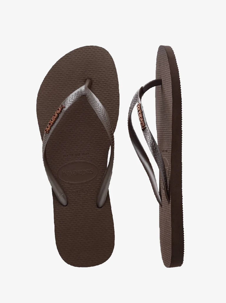 HA-WK8 (Havaianas slim logo metallic 0727 dark brown) 102692391