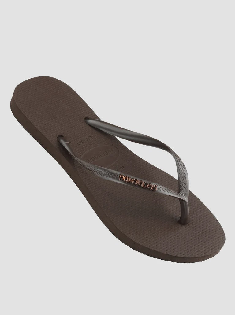 HA-WK8 (Havaianas slim logo metallic 0727 dark brown) 102692391