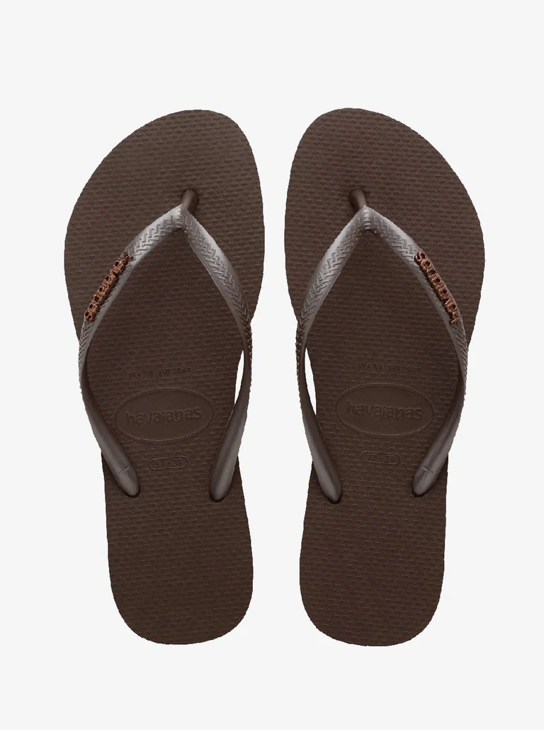 HA-WK8 (Havaianas slim logo metallic 0727 dark brown) 102692391