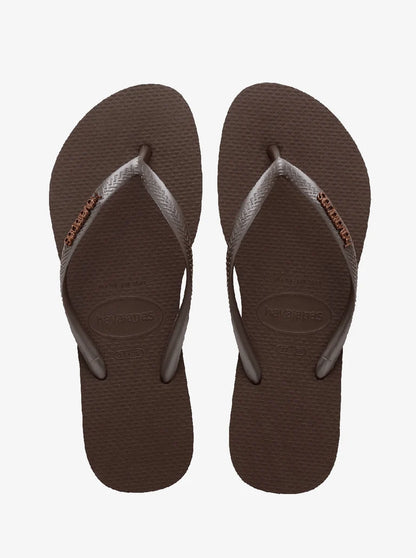 HA-WK8 (Havaianas slim logo metallic 0727 dark brown) 102692391