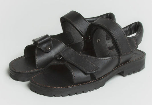 MC-A (McKinlays cat velcro uni sandal black waxy) 32697200