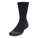 UAA-J10 (Under armour unisex performance tech 3 pack crew socks black/jet gray) 82391304