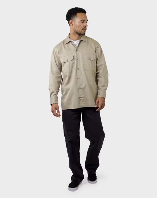 D-L6 (Dickies 574 Long sleeve - work shirt - khaki) 12494345