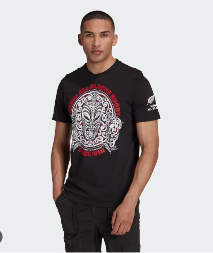 AA-L24 (Adidas maori all blacks rugby graphic tee black) 72492905