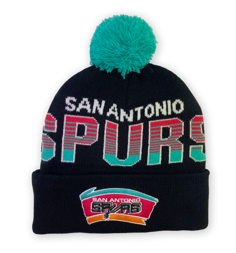 MNA-O35 (Mitchell and ness script burst knit beanie spurs black) 22492826