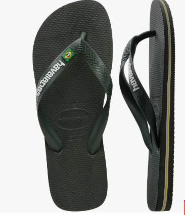 HA-F7 (Havaianas brazil logo olive green) 92491869