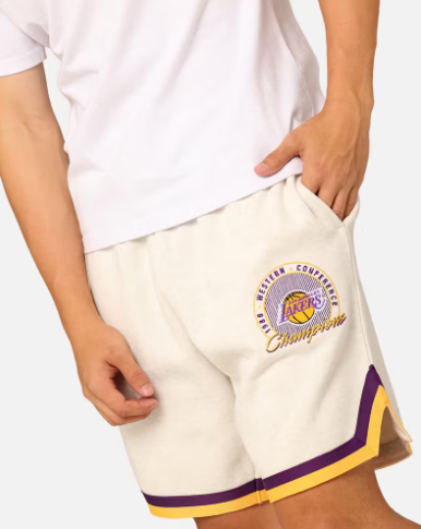 MNA-D35 (Mitchell and ness shooting shorts lakers white marle) 22494782