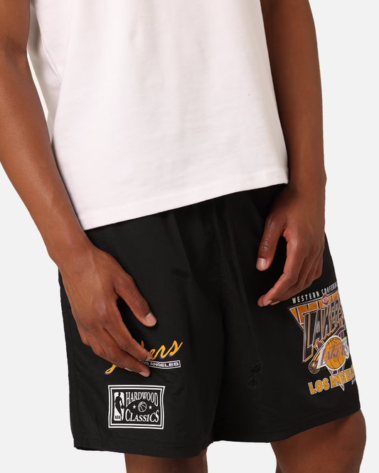 MNA-R34 (Mitchell and ness tri 2.0 shorts lakers black) 12494347