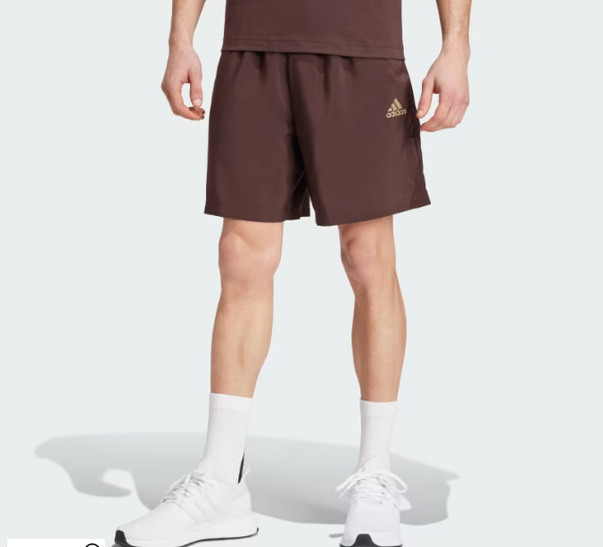 AA-S25 (Adidas aeroready essentials chelsea small logo shorts shadow brown) 92492406