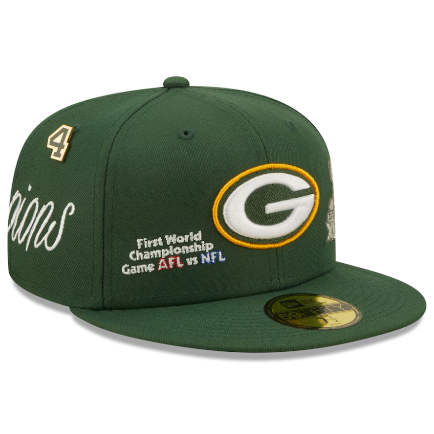 NEC-L45 (New era 5950 historic champs green bay packers fitted hat) 112294000