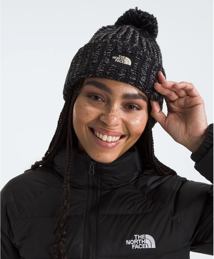 NFA-Y5 (The north face cozy chunky cabin beanie black/white dune) 102493478