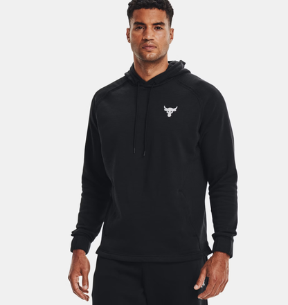 UAA-V3 (Mens project rock cotton charged fleece hoodie black/halo gray) 102196087