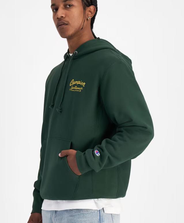 CA-W13 (Champion reverse weave terry graphic hoodie dark green) 22593478