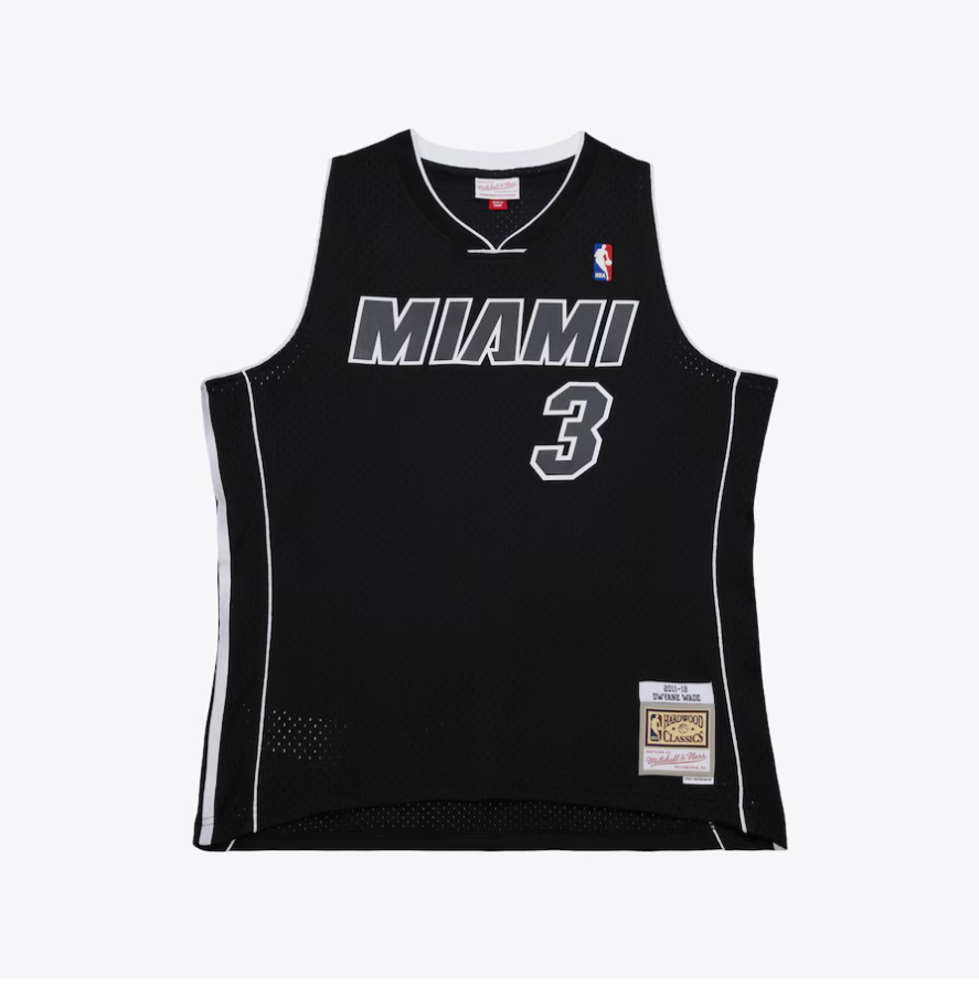 MNA-U41 (Mitchell & ness  dwyane wade #3 jersey 2011 miami heat black) 22598260