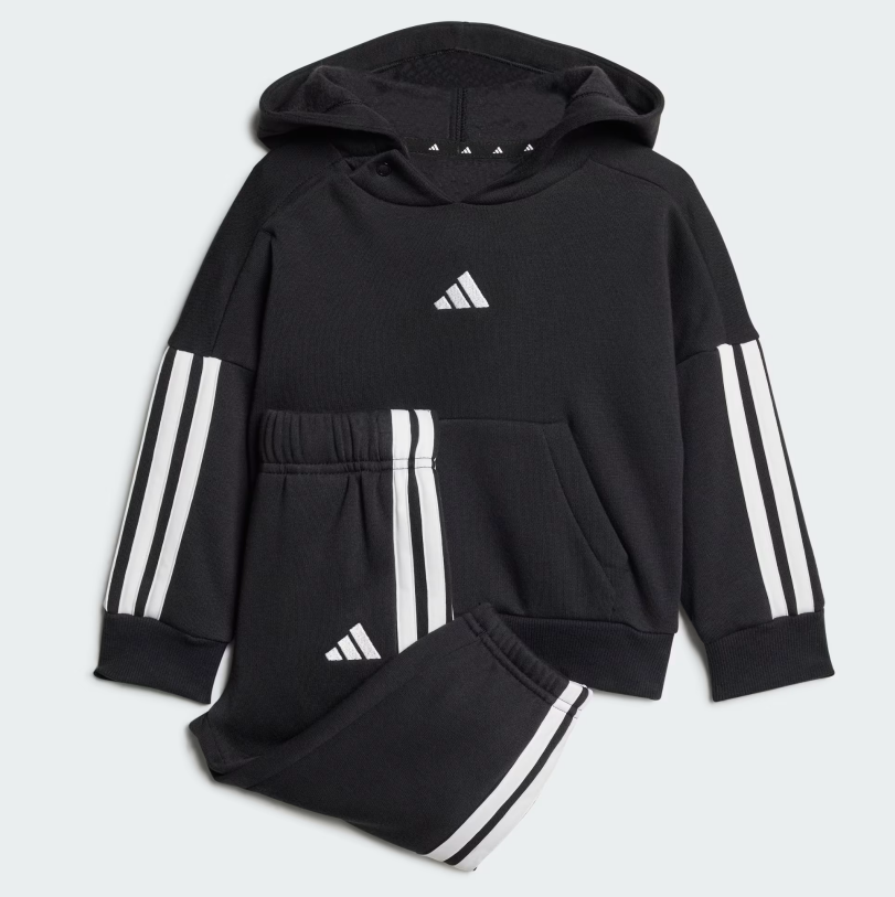 AA-D27 (Adidas essentials hoodie & joggers tracksuit set black/white) 32593585