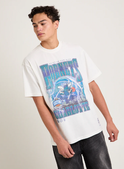 MNA-Z40 (Mitchell & ness city strike tee hornets vintage white) 12593478