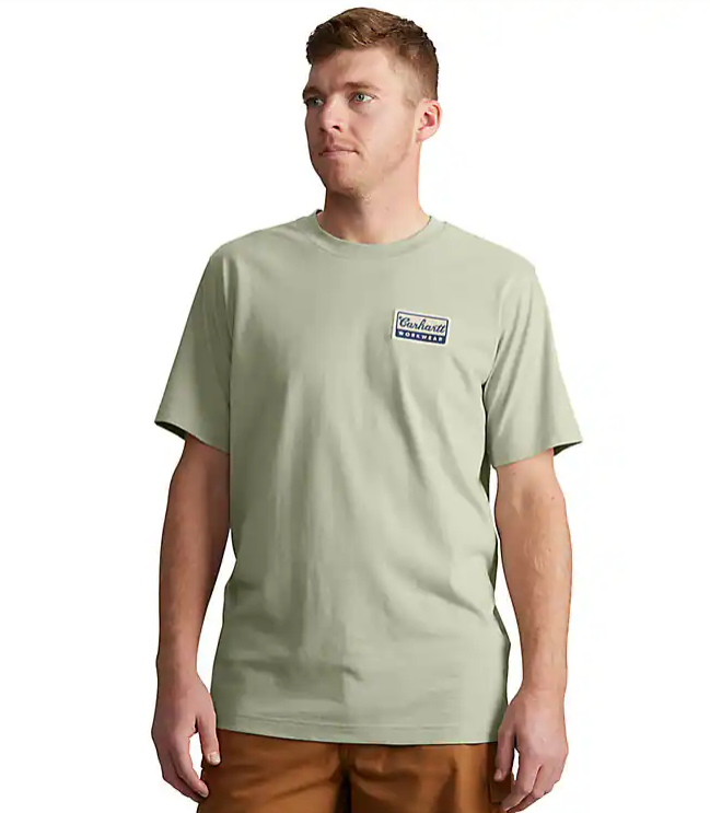 CHA-U7 (Carhartt lightweight relaxed fit script patch t-shirt sage) 52593270