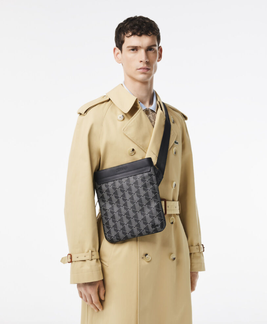 LCE-V (Lacoste the blend monogram print shoulder bag black/grey) 62598804