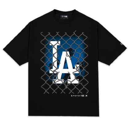 NEA-Z11 (New era oversize trend pop fence los angeles dodgers tee black) 82594000