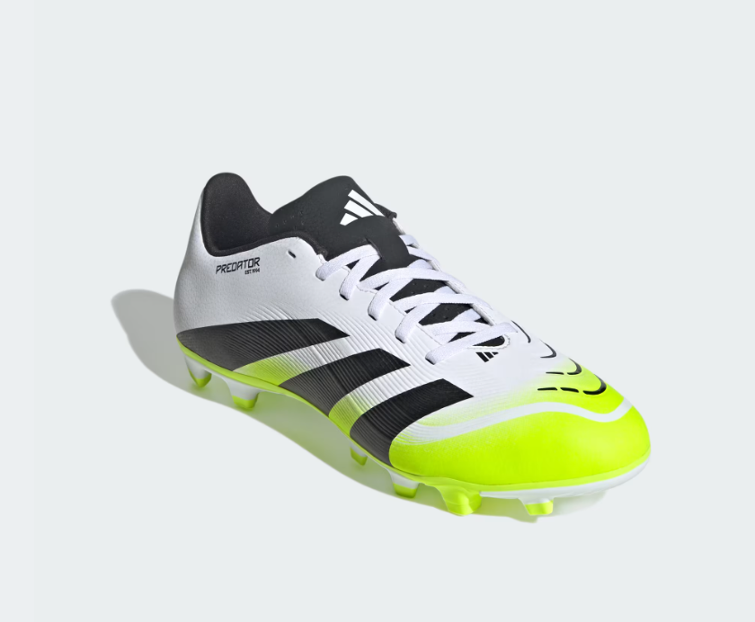 A-S71 (Adidas predator club firm/multi ground boots white/black/lucid lemon) 82595292