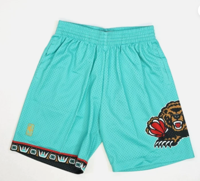 MNA-P45 (Mitchell and ness swingman shorts grizzlies 96-97 home teal) 82597391