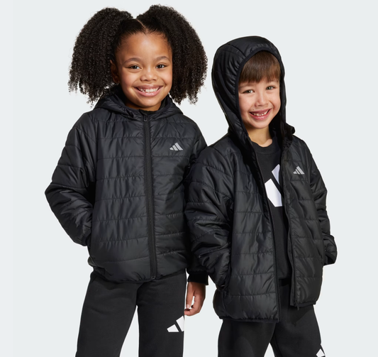 AA-M29 (Adidas black essentials light padded jacket kids black/reflective silver) 92595292
