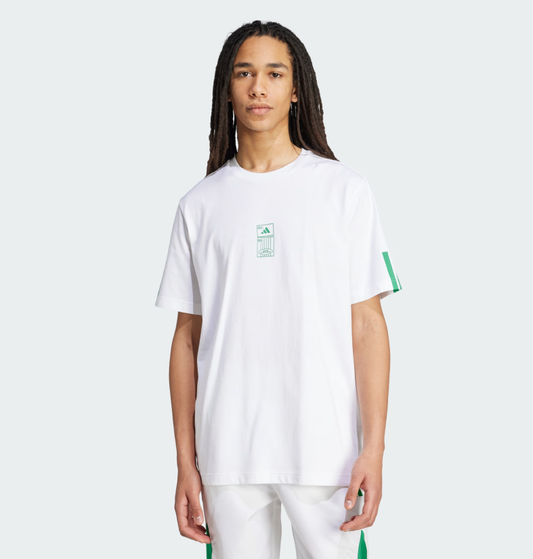 AA-R29 (Adidas mens stadium ticket loose fit graphic t-shirt white) 92592646