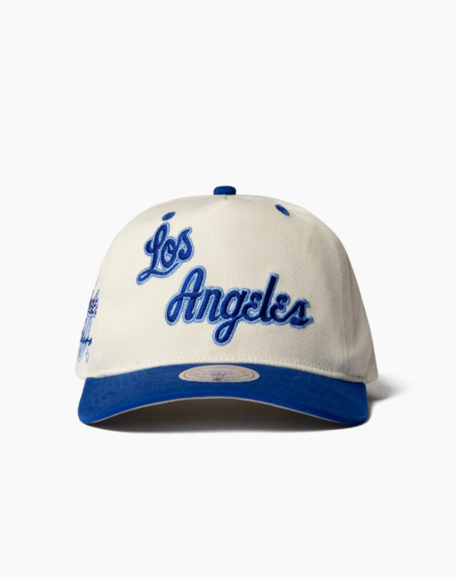 MNA-Y45 (Mitchell & ness lakers forever origin snapback white cream/blue osfm) 92592608