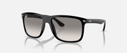 RB-N (Ray-ban boyfriend two black frame/clear gradient grey lenses) 925912044