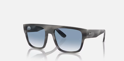 RB-P (Ray-ban drifter striped gray frame/clear gradient blue lenses) 925913606