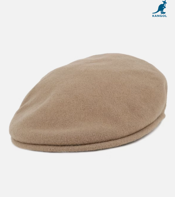 K-J (Kangol 504 Cheese cutter flat wool camel) 92594695