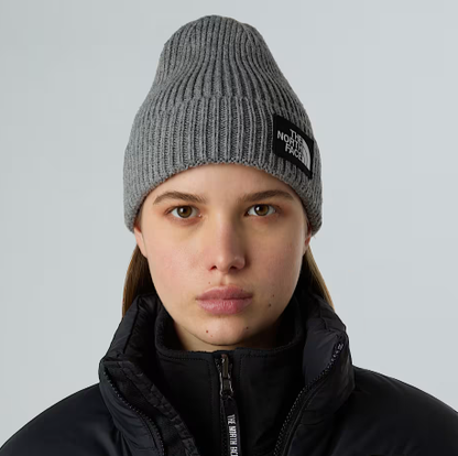 NFA-Q8 (The north face box logo cuffed beanie medium heather grey) 92592391