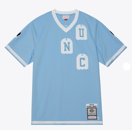 MNA-M47 (Mitchell & ness aut shooting shirt university of north carolina 83-84 light blue) 1025917826