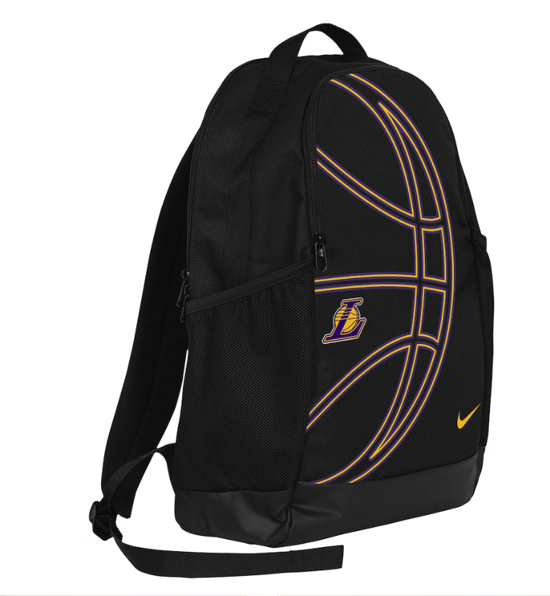 NE-B48 (Nike Los Angeles Lakers NBA Brasilia 2.0 Backpack Black) 102593826