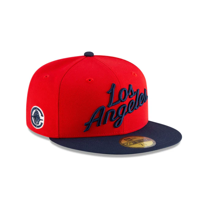 NEC-F68 (New era 5950 nba statement los angeles clippers in official team colours fitted hat) 102593970