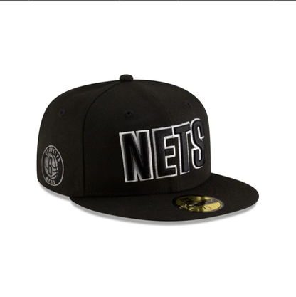 NEC-G68 (New era 5950 nba statement brooklyn nets in official team colours fitted hat) 102593970