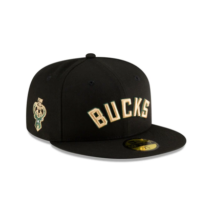 NEC-J68 (New era 5950 nba statement milwaukee bucks in official team colours fitted hat) 102593970