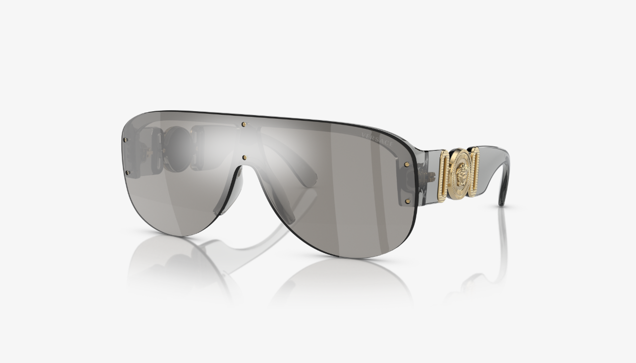 VS-E (Versace sunglasses VE4391 transparent grey frame/light grey mirror silver lenses) 1225920987