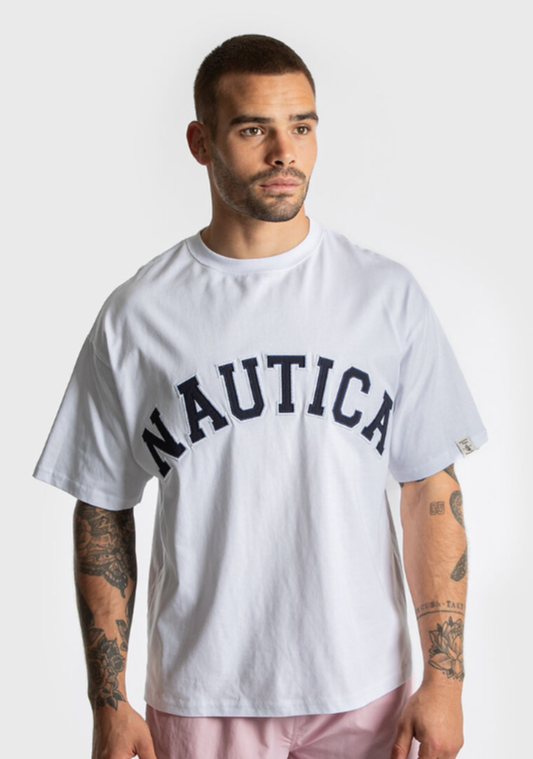 NTA-V14 (Nautica oversized box fit arch logo short sleeve t-shirt white) 122593913