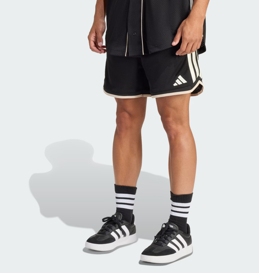 AA-W29 (Adidas stadium mesh shorts black/off white) 12694089