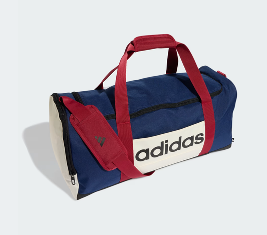 AE-G9 (Adidas linear medium colourblock duffel dark blue/off white/active maroon) 22692886