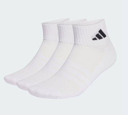 AA-F30 (Adidas cushioned sportswear ankle socks 3 pair pack white/black) 22691203